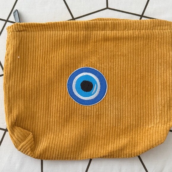 Corduroy Pouches with Evil Eye Designs - Picture 6 of 9